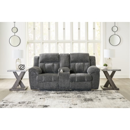 Dbl Rec Loveseat W/console
