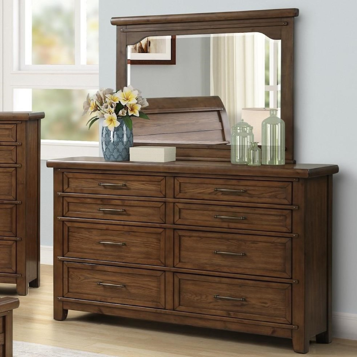 New Classic Fairfax County Dresser and Mirror