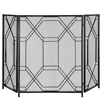 Rosen Geometric Fireplace Screen