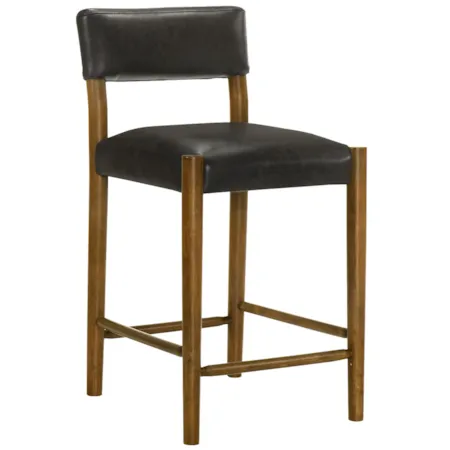 Faux-Leather Upholstered Counter Chair
