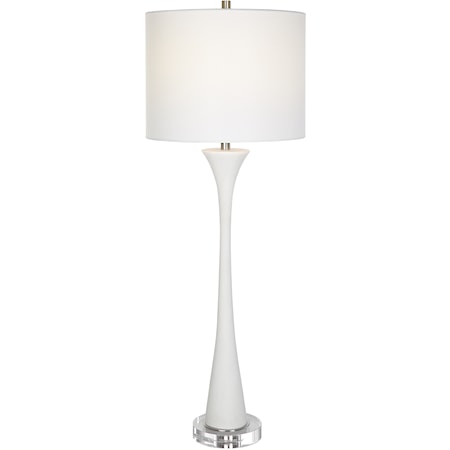 White Marble Buffet Lamp