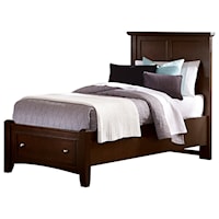 Transitional Twin Mansion Storage Bed with 1 Drawer