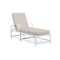 Transitional Cushioned Outdoor Adjustable Chaise