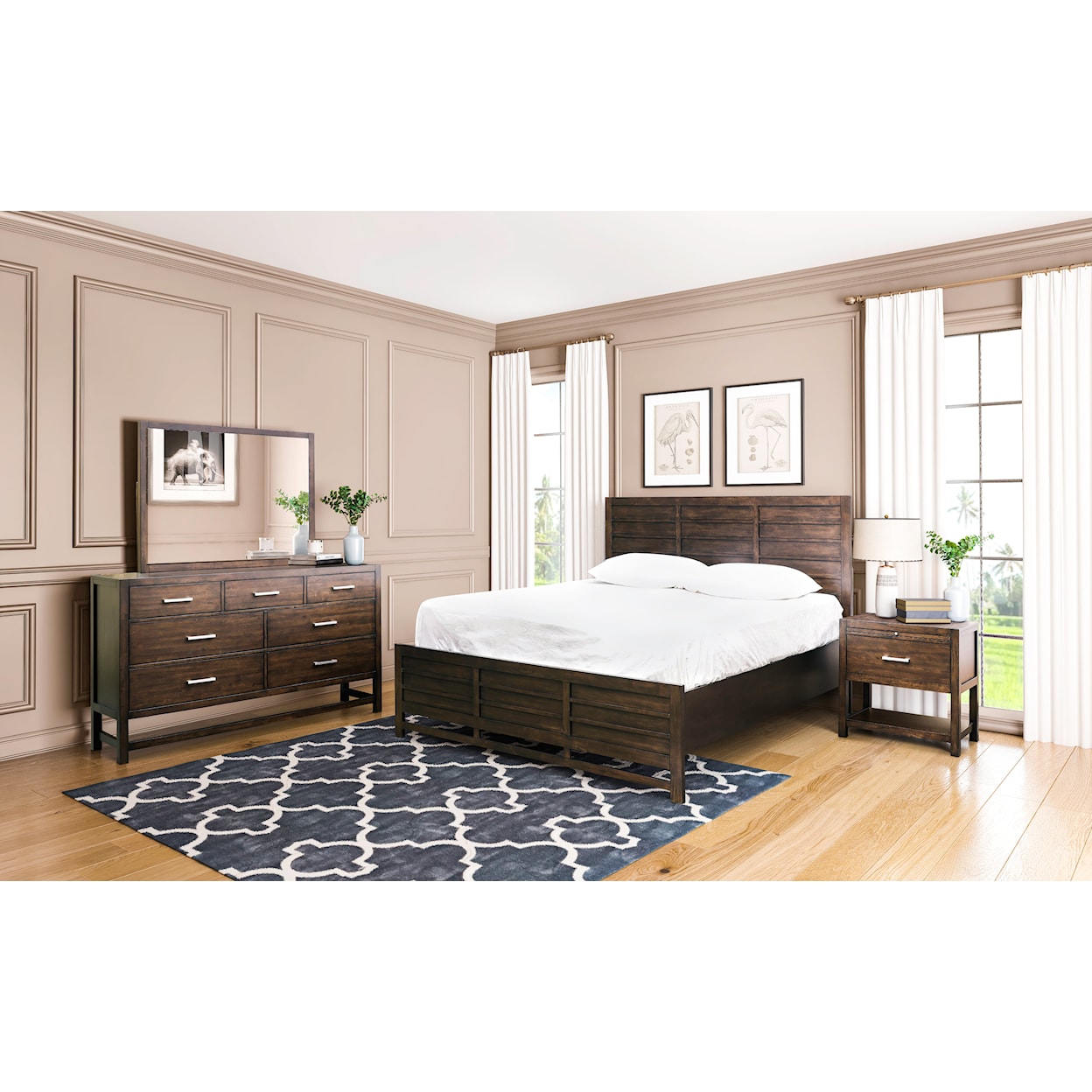 A-A Kendall 4 Piece King Bedroom Set