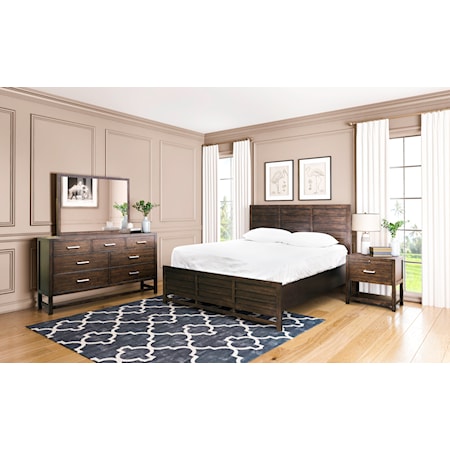 4-Piece Farmhouse Queen Bedroom Set