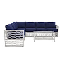 Transitional Outdoor Sectional with Table