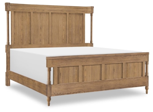 Transitional King Panel Bed