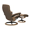 Stressless by Ekornes Opal Large Opal Signature Recliner & Ottoman