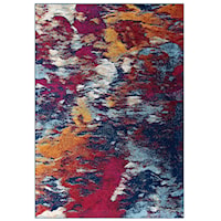 Foliage Contemporary Modern Abstract 5x8 Area Rug