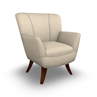 Contemporary Stationary Accent Chair with Splayed Legs