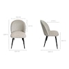 Moe's Home Collection Clarissa Clarissa Dining Chair Light Grey-M2