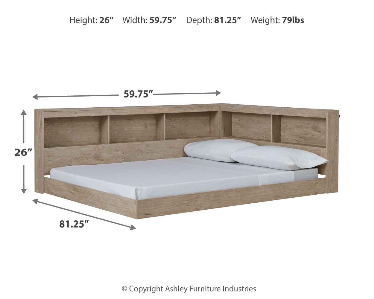 Signature Design by Ashley Oliah Full Bookcase Storage Bed