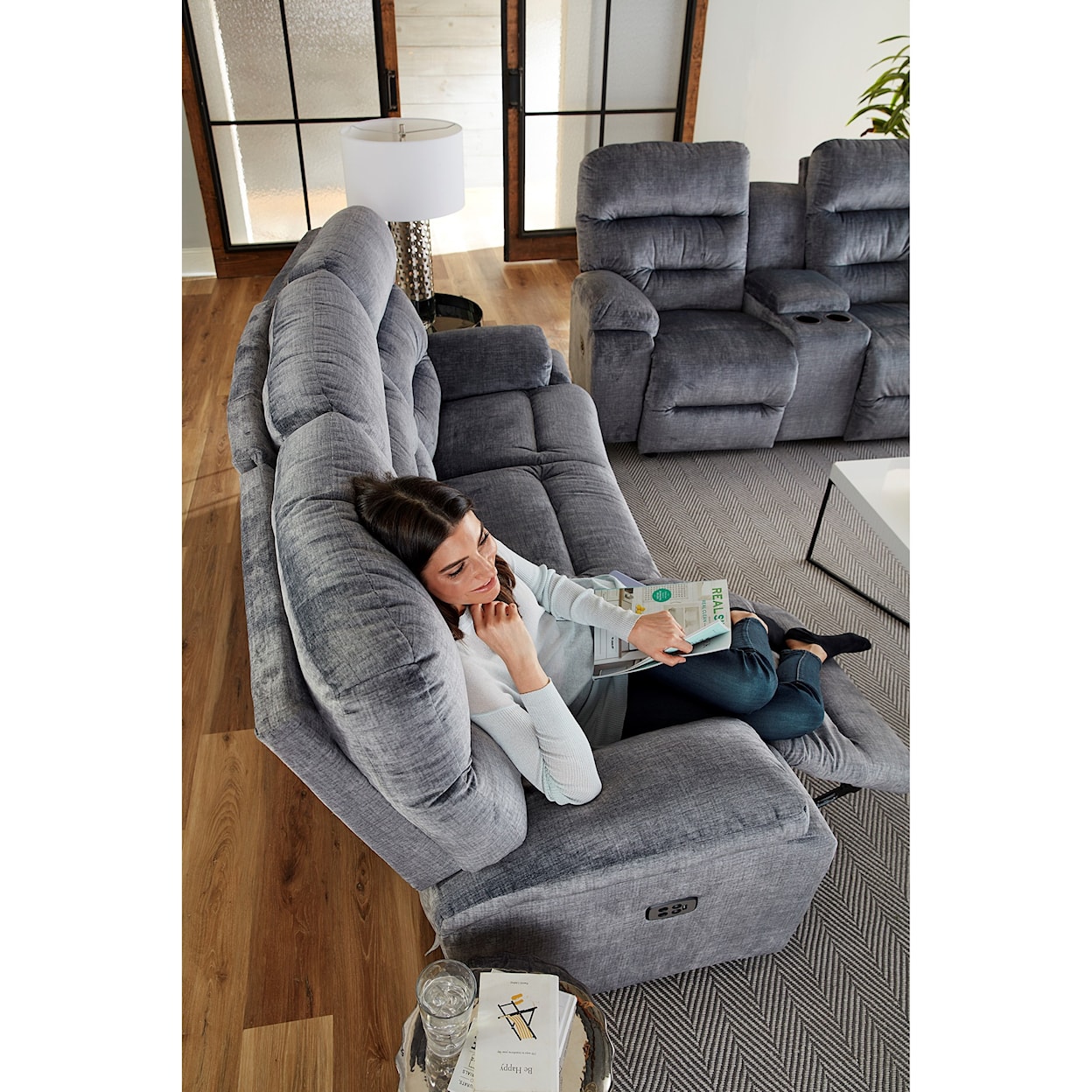 Bravo Furniture Ryson Conversation Space Saver Reclining Sofa