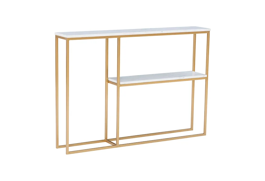 Ashlynn Marble Console Gold  by Powell at Westrich Furniture & Appliances