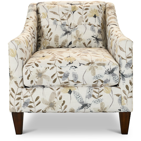 Accent Chair with Wooden Tapered Legs