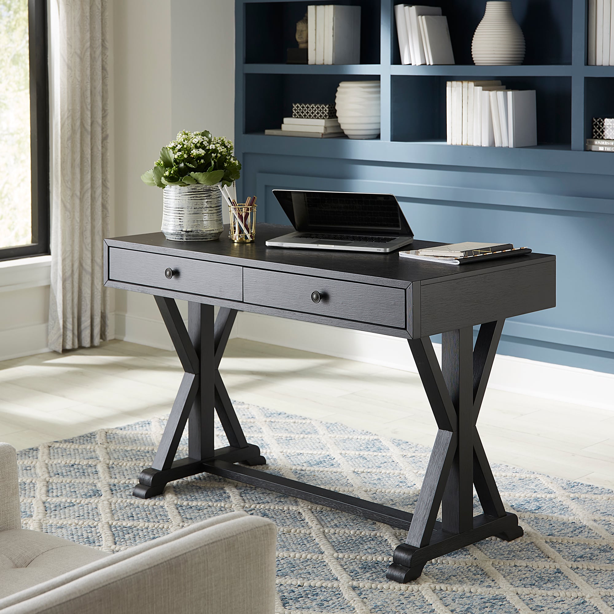 Modern farmhouse desk 2024 with drawers