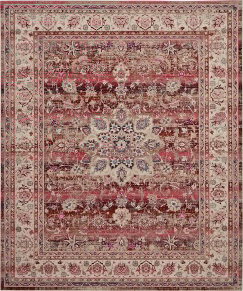 8'10" x 11'10" Red Rectangle Rug