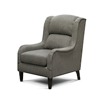 Transitional Accent Chair with Exposed Wood Legs