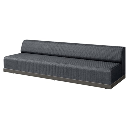 Padded 105" Armless Sofa Section