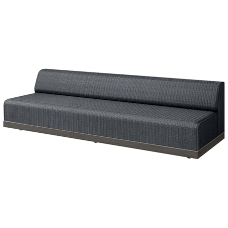 Padded 105" Armless Sofa Section