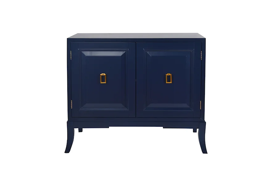 Accents Two Door Accent Chest in Navy Blue by Accentrics Home at Jacksonville Furniture Mart