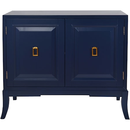 Two Door Accent Chest in Navy Blue