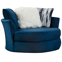 Transitional Swivel Chair with Round Shape