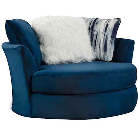 Transitional Swivel Chair with Round Shape