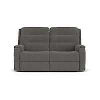 Contemporary Power Reclining Loveseat with Power Headrest