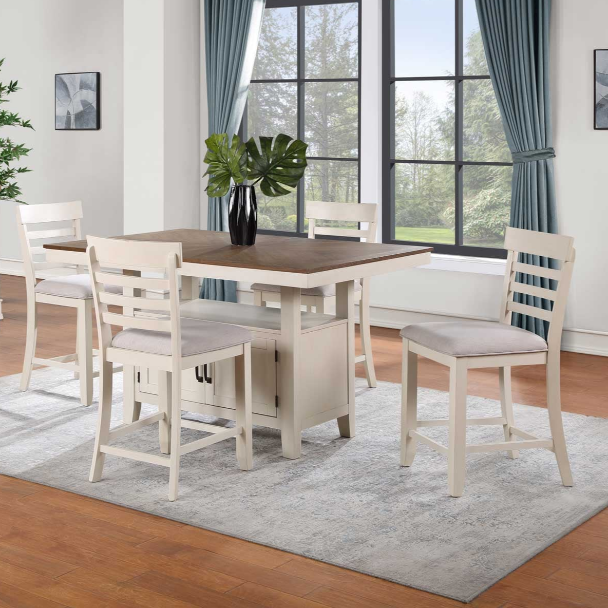 Henry 5 piece cheap wood dining set