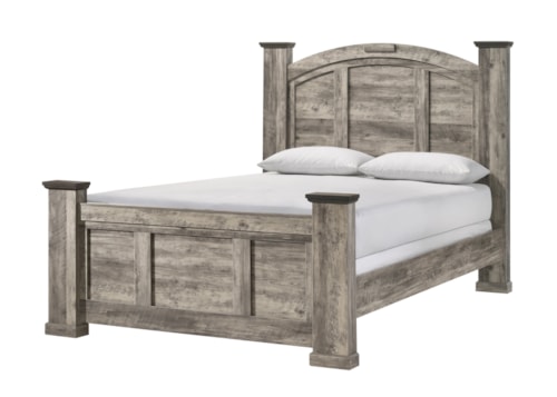 Rustic Arched Panel Bed - Queen