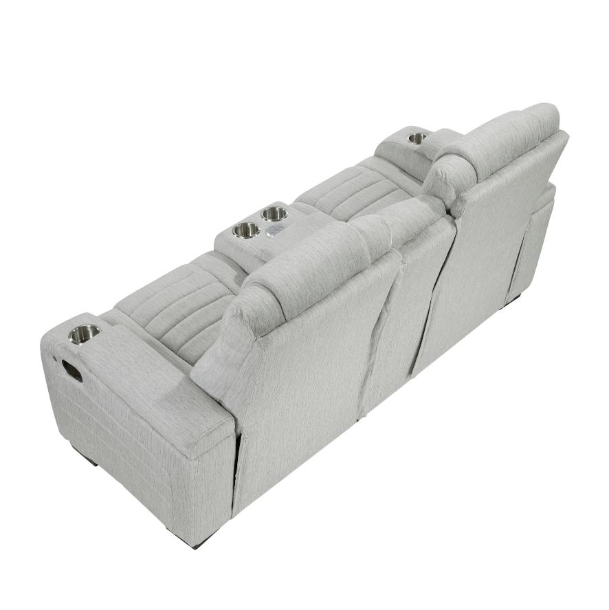 Dual Manual Reclining Console Loveseat