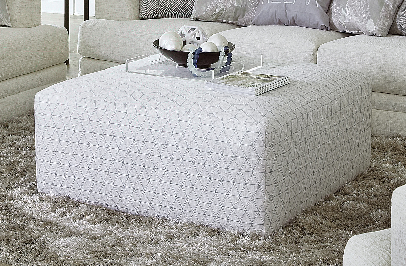 Square Cocktail Ottoman