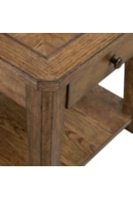 Liberty Furniture Carolina Park Transitional End Table with Lower Shelf