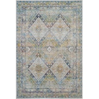 4' x 6' Blue/Green Rectangle Rug