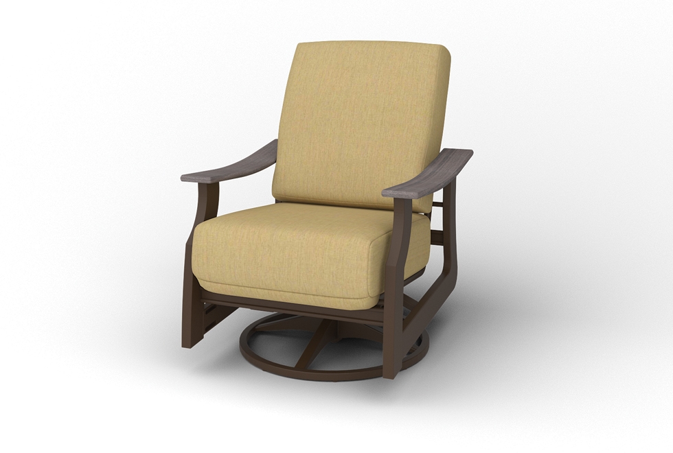 Swivel Rocker w/Rustic Arms