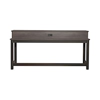 Contemporary Console Bar Table with USB Ports and Outlet