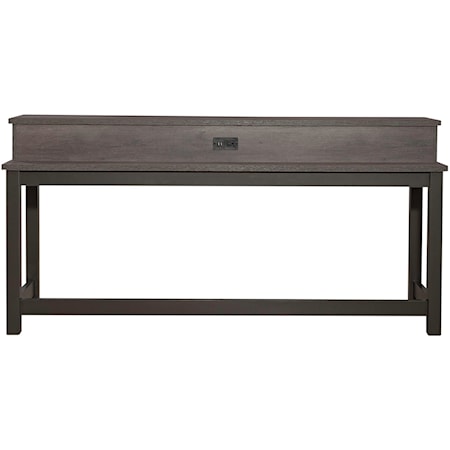 Contemporary Console Bar Table with USB Ports and Outlet