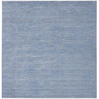 7'  Blue/Grey Square Rug
