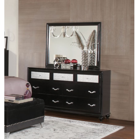 Barzini 7-drawer Dresser w/ Mirror