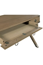 Hammary Crawford Rustic Writing Desk with Rollout Keyboard Drawer