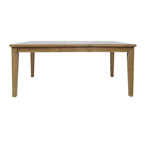Transitional Rectangular Dining Table with Extension Leaf
