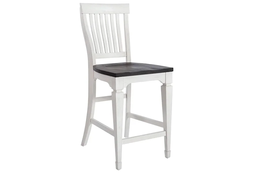 Allyson Park Counter Height Slat Back Chair by Liberty Furniture at Coconis Furniture & Mattress 1st