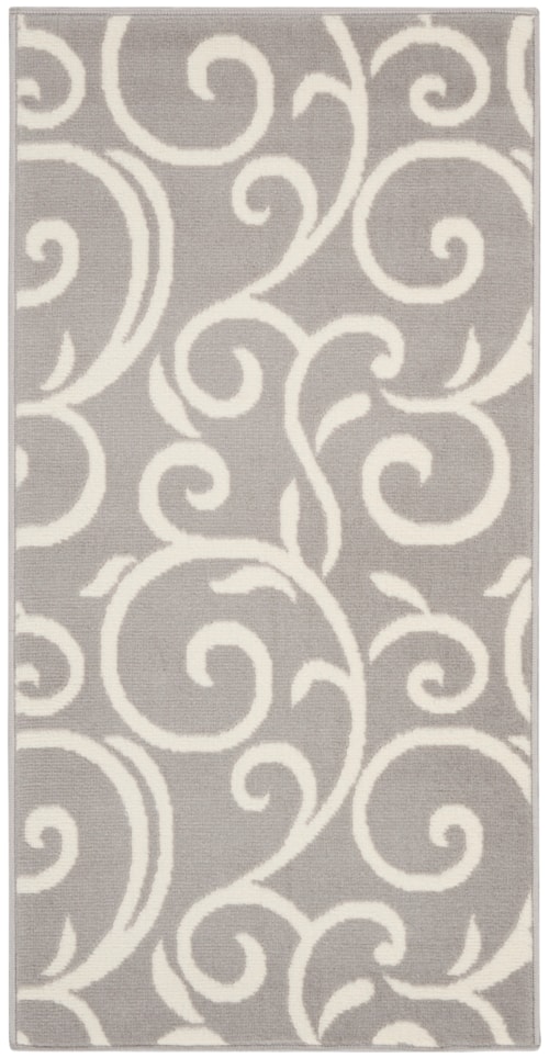 2' x 4' Grey Rectangle Rug