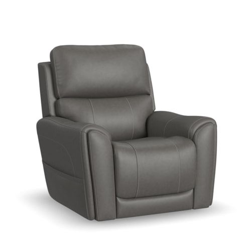 Transitional  Lift Power Recliner with Power Headrest, Lumbar, & Massage