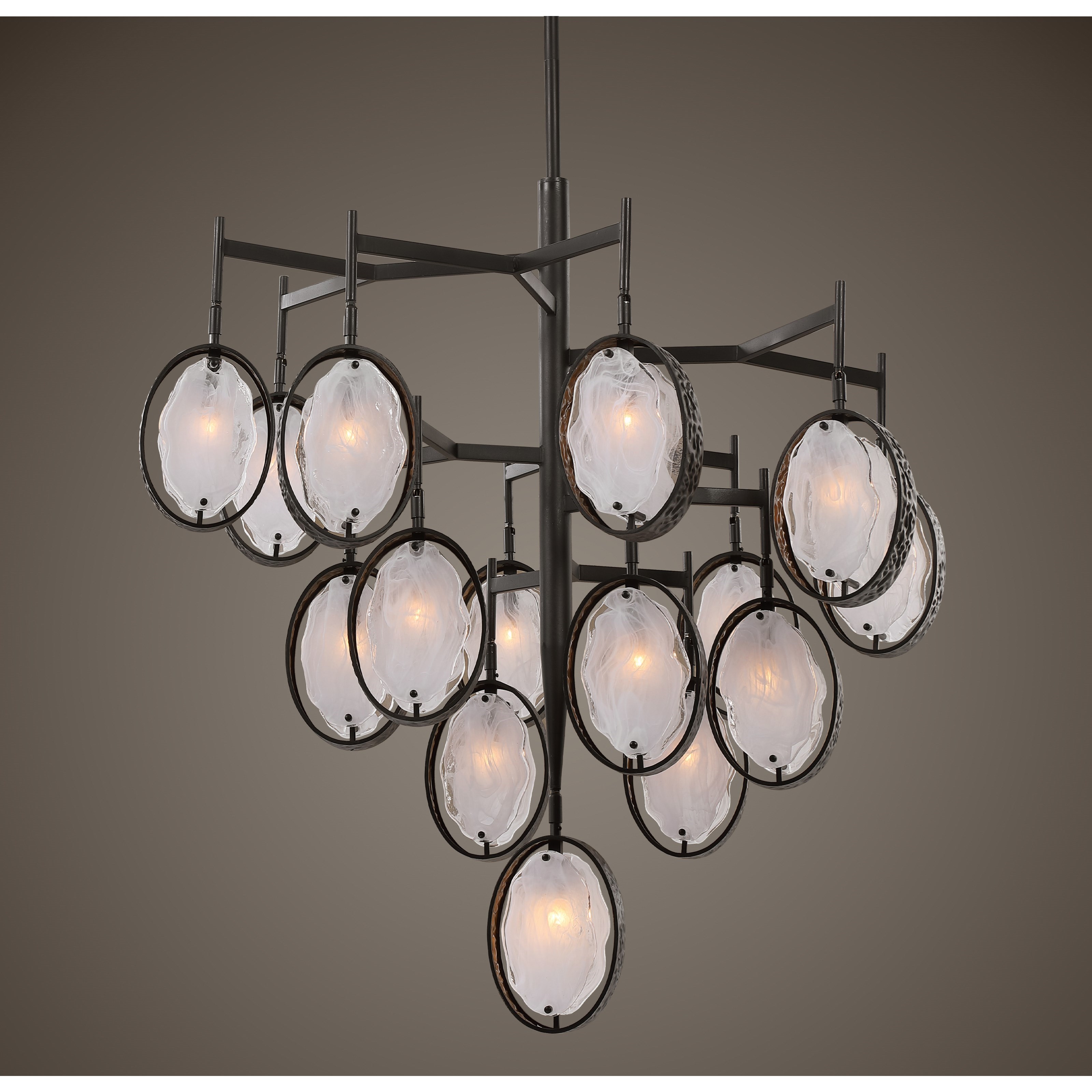 Uttermost Lighting Fixtures - Chandeliers Maxin 15 Light Large Bronze Chandelier
