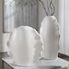 Uttermost Ruffled Ruffled Feathers Modern White Vases S/2