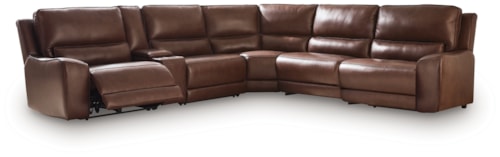 6-piece Reclining Sectional With Storage Console