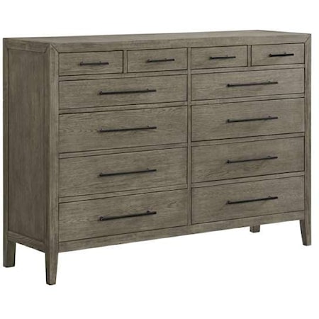 Contemporary 12-Drawer Dresser