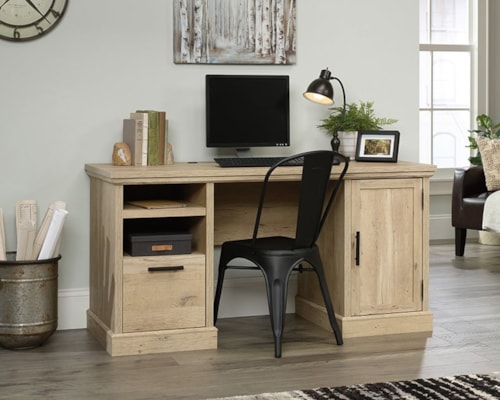 Modern Farmhouse Double Pedestal Desk with File Drawer